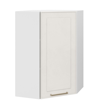 Шкаф верхний угловой (премьер)  ШВУ 600Н Милена белый арт (МДФ 16мм МС София)