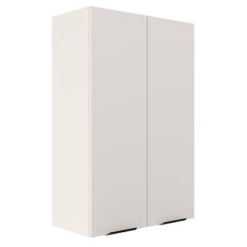 Шкаф верхний (премьер) ШВ 600Н Корпус: ЛДСП белый 16мм; фасад: фрезеровка Норд, МДФ софт даймонд 16 мм