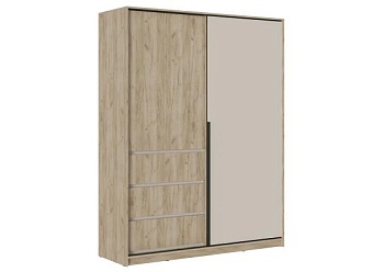 БОХО Шкаф-купе ШК-006 (Д.1800) Дуб крафт серый / Кашемир