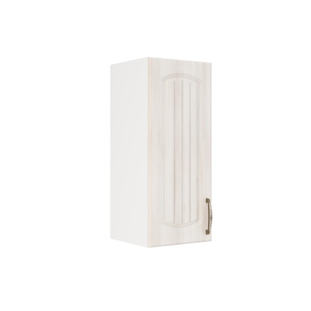 Шкаф верхний ШВ 300 Корпус: ЛДСП белый 16мм; фасад: фрезеровка Гренада, МДФ сандал 16мм