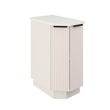 Шкаф нижний торцевой ШНТ 360 Корпус: ЛДСП белый 16мм; фасад: фрезеровка Норд Line, МДФ софт даймонд 16 мм