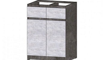 Кухня Бостон Стол комби 600 Цемент темный / Цемент светлый