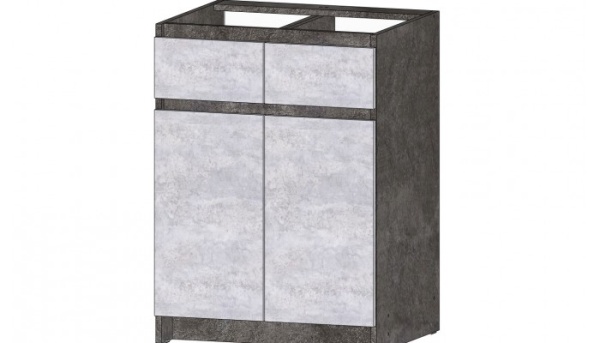 Кухня Бостон Стол комби 600 Цемент темный / Цемент светлый