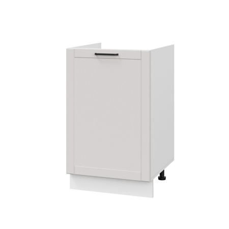 Шкаф нижний под мойку ШНМ 500 Корпус: ЛДСП белый 16мм; фасад: фрезеровка Диада, МДФ лофт крем 16 мм