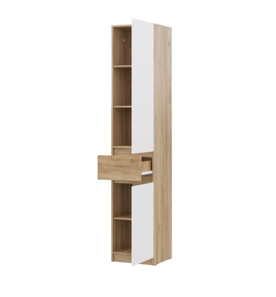 БОСТОН ЛАЙТ Шкаф ШК-001 (1-ств.) Дуб Крафт золотой / Белый