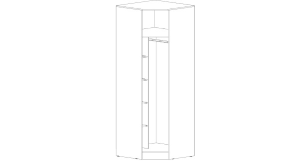 Шкаф угловой Коста-Рика Ясень Шимо комбинированный