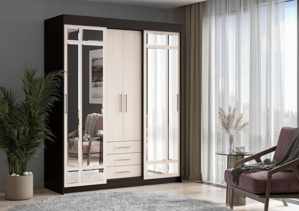 шкаф-купе Фортуна Венге / Дуб Белфорд