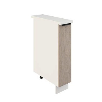 Шкаф шижний ШНБ 200 Корпус: ЛДСП белый 16мм; фасад: фрезеровка Норд, МДФ камень беж 16 мм