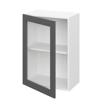 Шкаф верхний со стеклом ШВС 500 Барселона белый массив (МДФ 16мм МС София) Шкаф верхний со стеклом ШВС 500 Барселона белый массив (МДФ 16мм МС София)