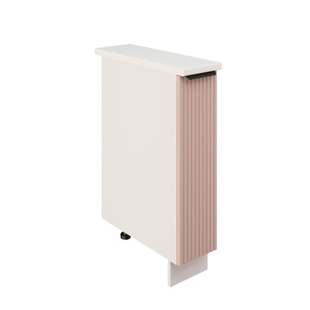 Шкаф шижний ШНБ 200 Корпус: ЛДСП белый 16мм; фасад: фрезеровка Норд Line, МДФ софт какао 16 мм
