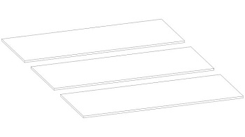 Бостон Настил ЛДСП  1400 Белый