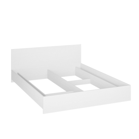 Кровать Ронда КР-160 с основанием ЛДСП Белое дерево/белое дерево
