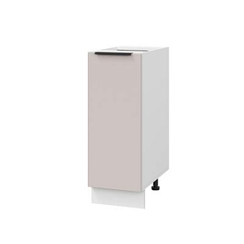 Шкаф нижний ШН 300 Корпус: ЛДСП белый 16мм; фасад: фрезеровка Оливия, МДФ сиена тауп 16 мм