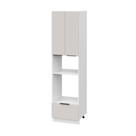 Пенал (премьер) ПДМ600Н-21Я Корпус: ЛДСП белый 16мм; фасад: фрезеровка Оливия, МДФ моно керамика 16 мм