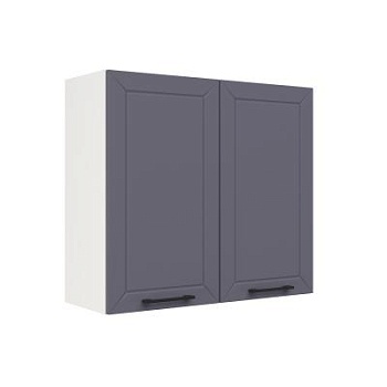 Шкаф верхний ШВ 800 Корпус: ЛДСП белый 16мм; фасад: фрезеровка Кельн, МДФ софт смок 16мм