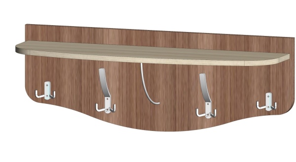 Вешалка настенная Ясень Шимо комбинированный