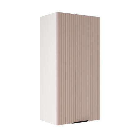 Шкаф верхний (премьер) ШВ 450Н Корпус: ЛДСП белый 16мм; фасад: фрезеровка Норд Line, МДФ софт какао 16 мм Шкаф верхний (премьер) ШВ 450Н Корпус: ЛДСП белый 16мм; фасад: фрезеровка Норд Line, МДФ софт какао 16 мм