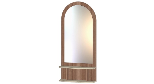 Зеркало с полкой Ясень Шимо комбинированный