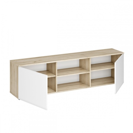 мс для гостиной Вирола ТБ01-1600 Дуб крафт серый / Глянец белый