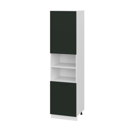 Пенал (премьер) ПД600Н-11 Корпус: ЛДСП белый 16мм; фасад: фрезеровка Кельн, МДФ софт пихтовый зеленый 16 мм