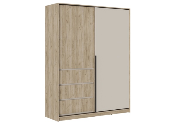 БОХО Шкаф-купе ШК-006 (Д.1800) Дуб крафт серый / Кашемир