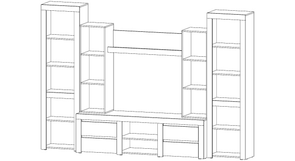 Гостиная Веста Дуб Самдал / Анкор светлый