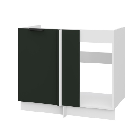 Шкаф нижний угловой  ШНУП 1000 Корпус: ЛДСП белый 16мм; фасад: фрезеровка Норд, МДФ софт пихтовый зеленый 16 мм Шкаф нижний угловой  ШНУП 1000 Корпус: ЛДСП белый 16мм; фасад: фрезеровка Норд, МДФ софт пихтовый зеленый 16 мм