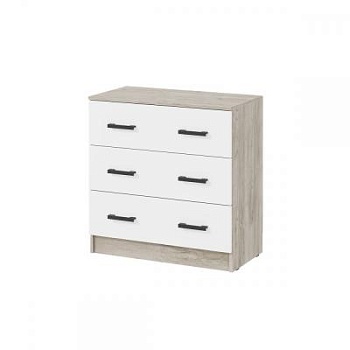 мс для спальни Ронда КМ-02 Дуб крафт серый / Белый