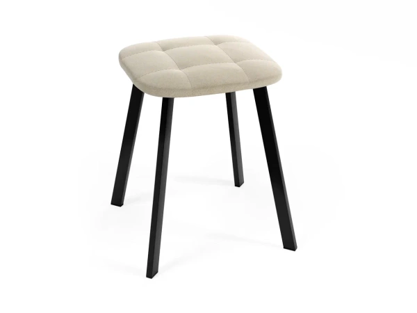 Табурет Крафт KV Велюр бежевый 02В / Черный СНЯТО С ПРОИЗВОДСТВА