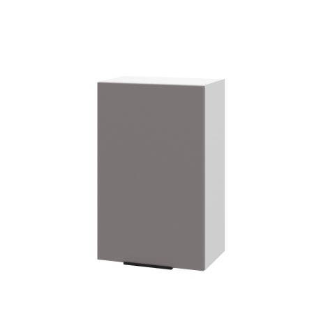 Шкаф верхний ШВ 450 Корпус: ЛДСП белый 16мм; фасад: фрезеровка Оливия, МДФ моно брауни 16 мм