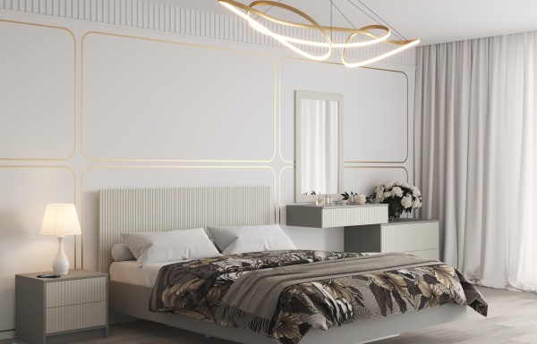 Модульная спальня Селена Шиншилла Серая / Кварц Грей Софт Модульная спальня Селена Шиншилла Серая / Кварц Грей Софт