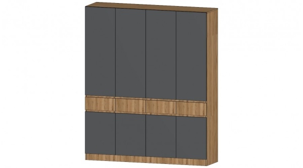 Ленора Шкаф 4х ств Дуб вотан / Графит