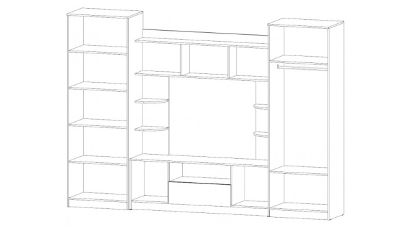 Гостиная Палермо Дуб вотан / Белый