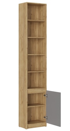 БОСТОН Стеллаж СЖ-001 ЛДСП (Комплект) Корпус - Дуб Крафт золотой  Фасад ЛДСП - Серый Шифер