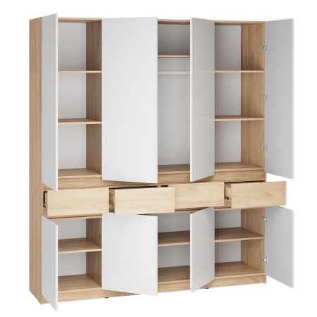 мс для прихожей Стоуби ШК-2000 дуб крафт золотой/глянец белый