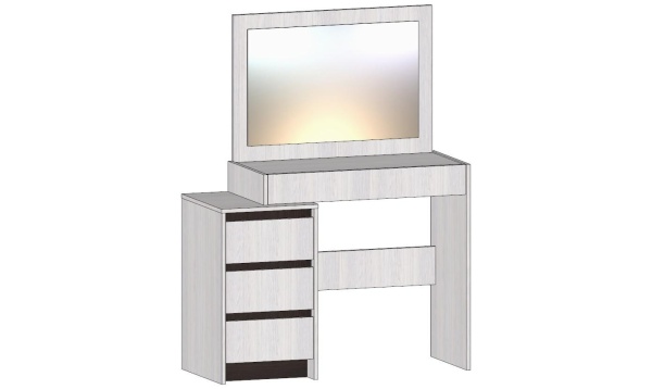 Бостон Туалетный столик Анкор светлый / Венге Бостон Туалетный столик Анкор светлый / Венге