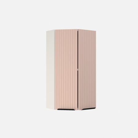 Шкаф верхний торцевой ШВТ 360 Корпус: ЛДСП белый 16мм; фасад: фрезеровка Норд Line, МДФ софт какао 16 мм