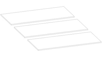 Бостон Настил ЛДСП  1200 Белый