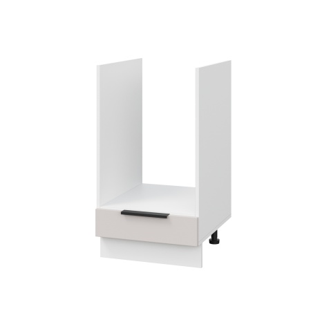 Шкаф нижний духовой ШНД 450 Корпус: ЛДСП белый 16мм; фасад: фрезеровка Оливия, МДФ моно керамика 16 мм