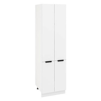 Пенал П600-22 Корпус: ЛДСП белый 16мм; фасад: фрезеровка Норд, МДФ софт пломбир 16 мм Пенал П600-22 Корпус: ЛДСП белый 16мм; фасад: фрезеровка Норд, МДФ софт пломбир 16 мм