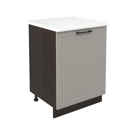 Шкаф нижний ШН 600-1 Корпус: ЛДСП венге 16мм; фасад: фрезеровка Кельн, МДФ софт тоффи 16мм