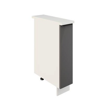 Шкаф шижний ШНБ 200 Корпус: ЛДСП белый 16мм; фасад: фрезеровка Норд, МДФ софт смок 16 мм