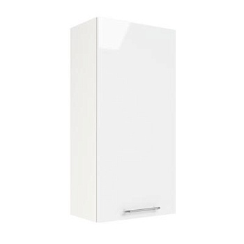 Шкаф верхний (премьер) ШВ 450Н Корпус: ЛДСП белый 16мм; фасад: фрезеровка Олива, МДФ глянец белый 16мм