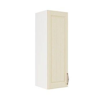 Шкаф верхний (премьер) ШВ 300Н Корпус: ЛДСП белый 16мм; фасад: фрезеровка Лондон, МДФ дуб крем 16мм