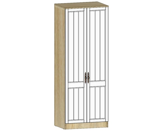 Шкаф 2-х створчатый Виктория Дуб Сонома / Белое дерево