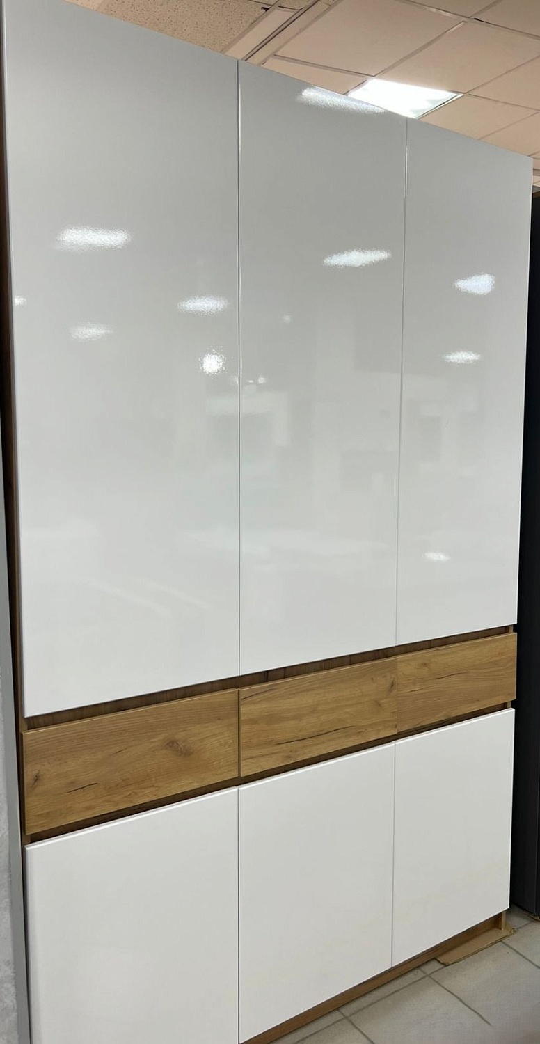 БОСТОН ШК-002 Шкаф 3-ств. МДФ (Комплект) Дуб Крафт золотой / Белый