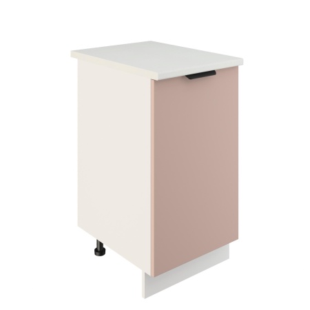 Шкаф нижний ШН 450 Корпус: ЛДСП белый 16мм; фасад: фрезеровка Норд, МДФ софт какао 16 мм