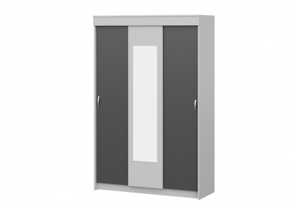 шкаф-купе Бассо Серый / Серый графит