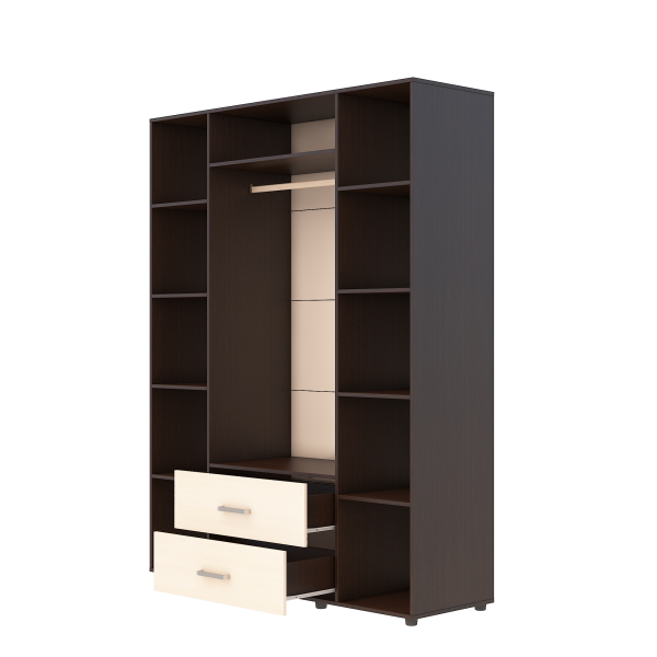 ЭВА Шкаф 4х створчатый ШК-020 Венге / Дуб молочный ЭВА Шкаф 4х створчатый ШК-020 Венге / Дуб молочный