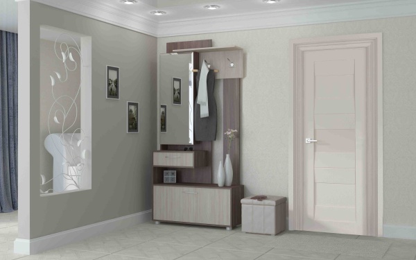 Секция с зеркалом Инфинити Ясень Шимо комбинированный